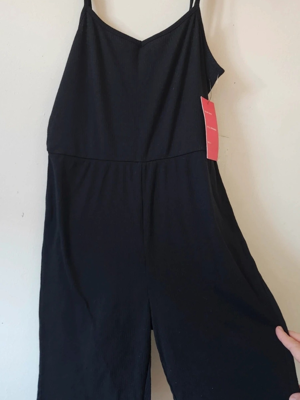 Hot Kiss Black Sleeveless Spaghetti-Strap Jumpsuit